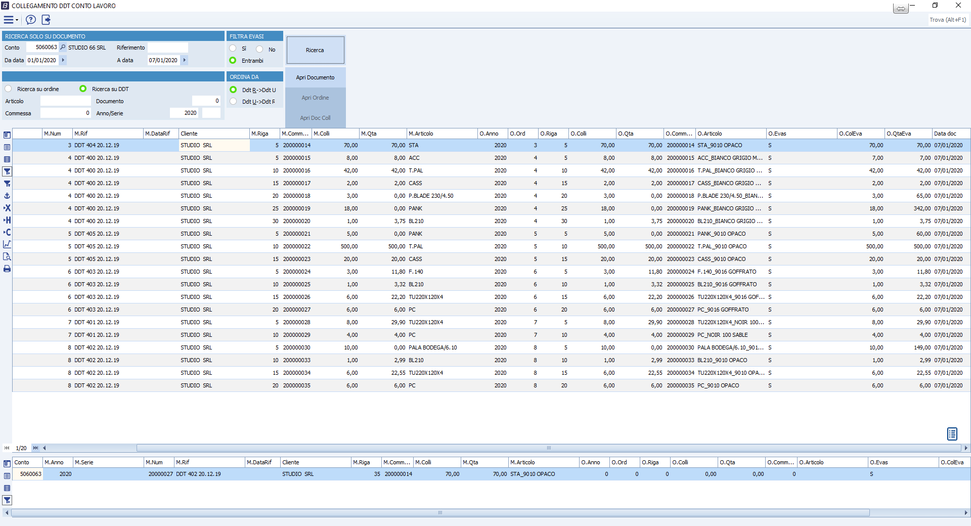 Software Gestionale Verniciature - Software Gestionale Terzisti Collegamento DDT